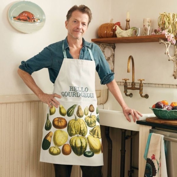 27"x34" Fall "Hello Gourdgeous" Cotton Kitchen Apron - John Derian for Target - Picture 3 of 3